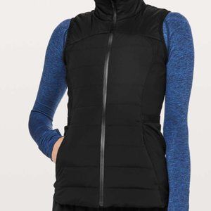 lululemon down for it all vest black size 10